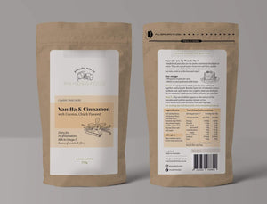 vanilla and cinnamon wanderfood catering pancake mix made with coconut chia and flaxseed